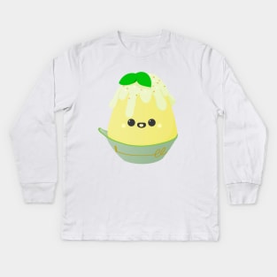 Cute little Yellow Kakigõri Kids Long Sleeve T-Shirt